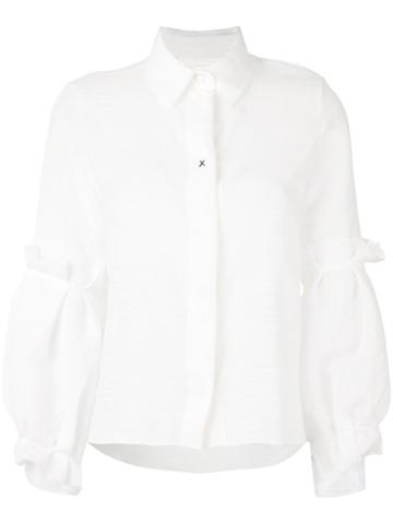 Steven Tai - Balloon Sleeve Shirt - Women - Polyester - M, White, Polyester