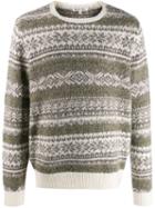 Alex Mill Fairisle Pattern Jumper - Grey