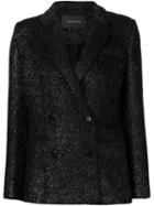 Cedric Charlier Double Breasted Tinsel Blazer