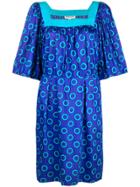Yves Saint Laurent Vintage Circle Print Dress - Pink & Purple