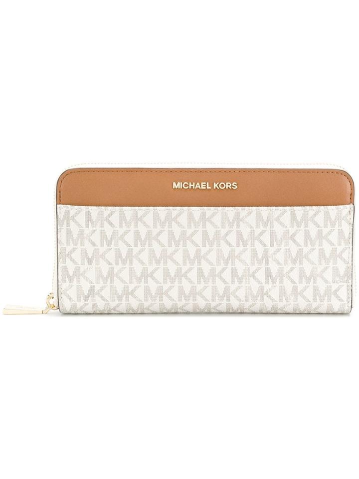 Michael Michael Kors All Around Zip Wallet - Nude & Neutrals