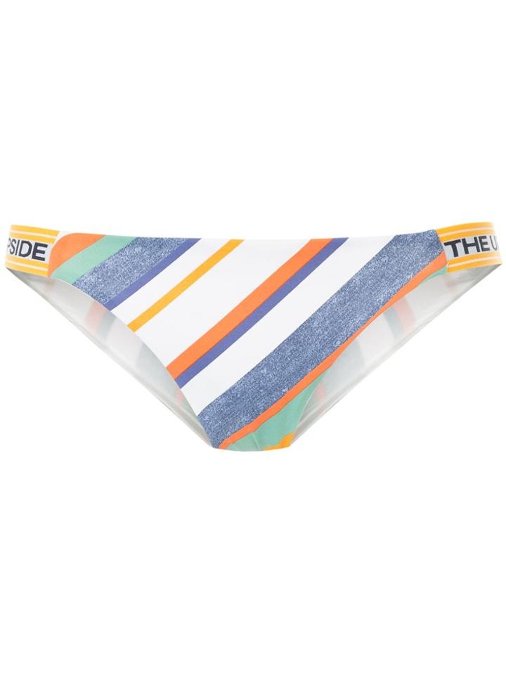 The Upside Striped Bikini Bottoms - White