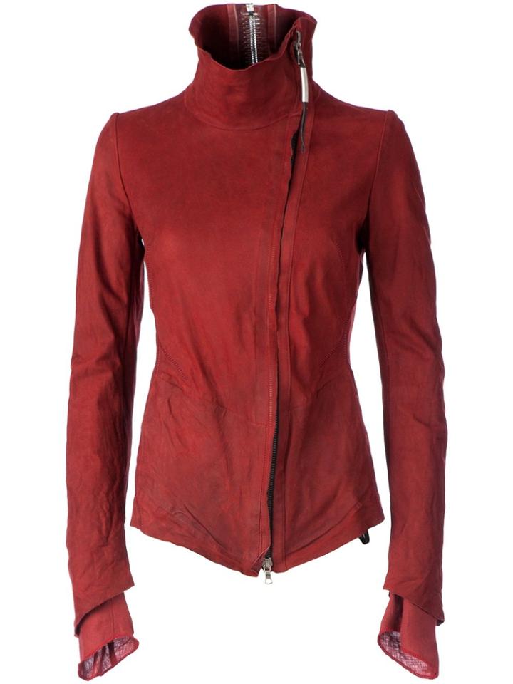 Isaac Sellam Experience Back Spine Zip Detail Jacket - Red