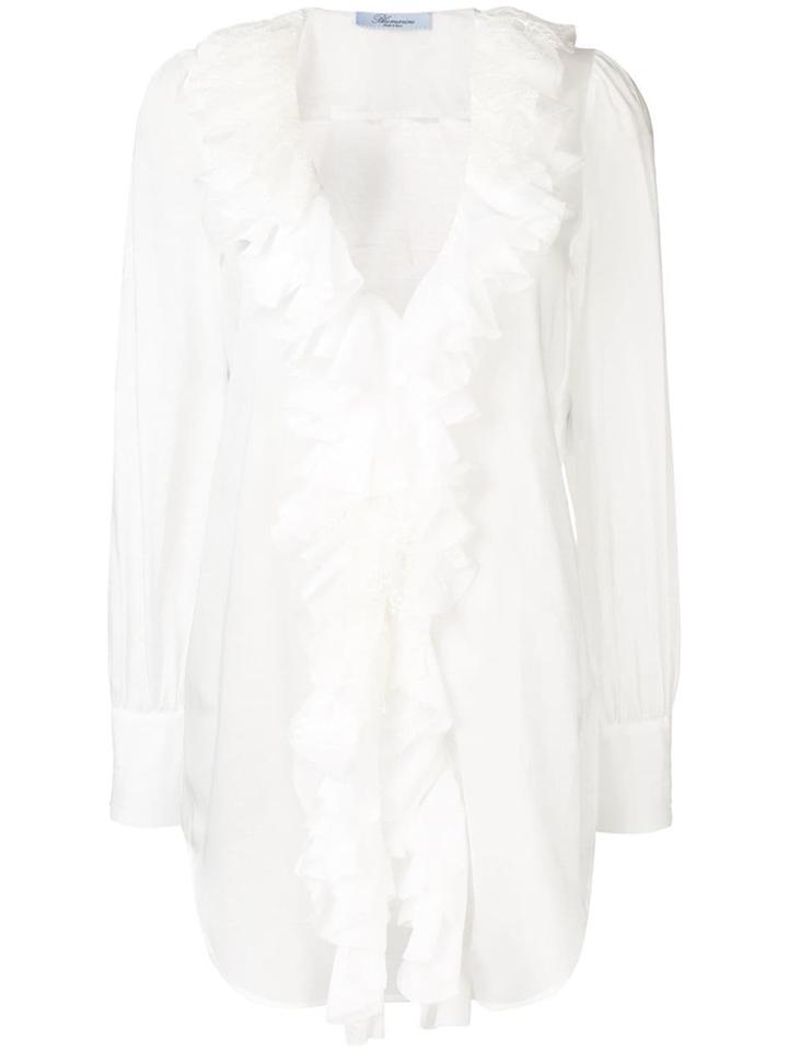 Blumarine Ruffle Trim Shirt - White
