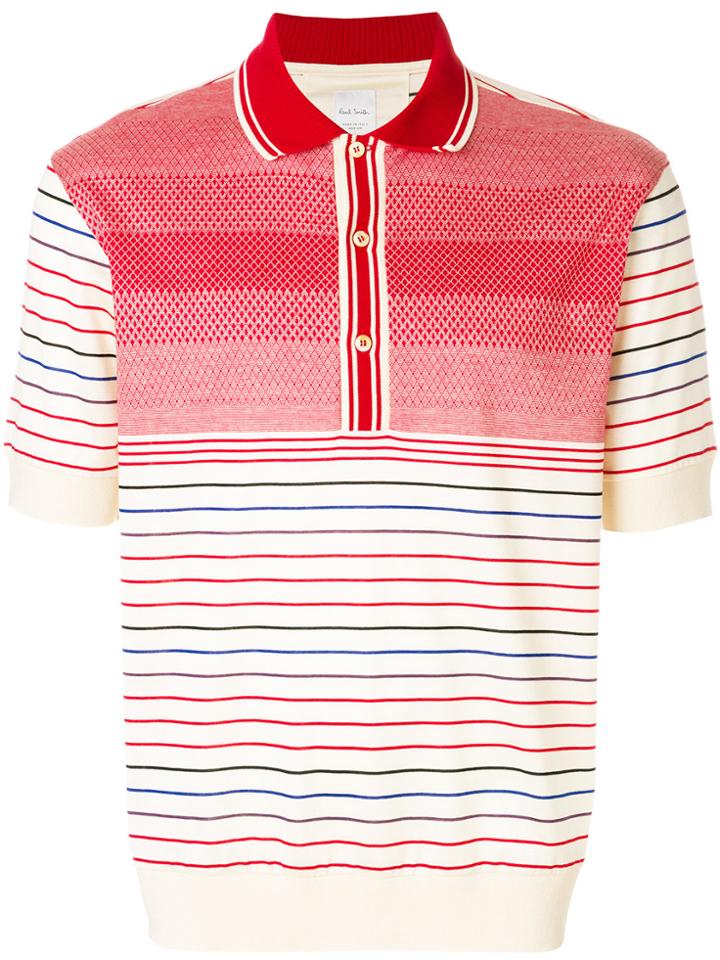 Paul Smith Striped Polo Shirt - Nude & Neutrals