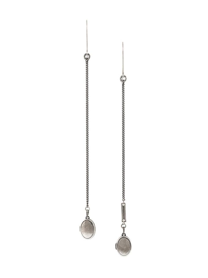 Ann Demeulemeester Locket Drop Earings - Metallic