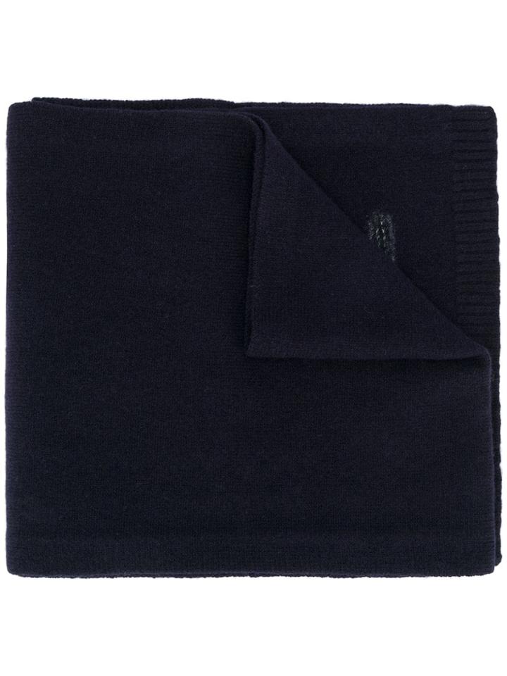 Pringle Of Scotland Logo-insert Scarf - Blue