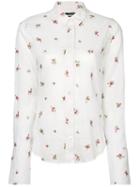 Isabel Marant - Floral Embroidered Shirt - Women - Ramie/viscose - 40, White, Ramie/viscose