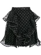 Alberta Ferretti Dotted Mini Skirt - Black
