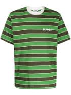 Sunnei Striped Pattern T-shirt - Green