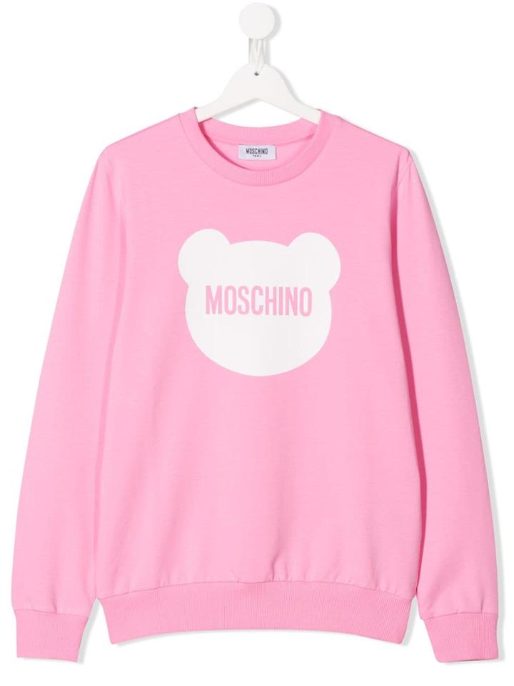 Moschino Kids Teen Logo Print Sweatshirt - Pink