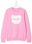 Moschino Kids Teen Logo Print Sweatshirt - Pink