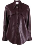 Nanushka Elpi Vegan Shirt - Purple