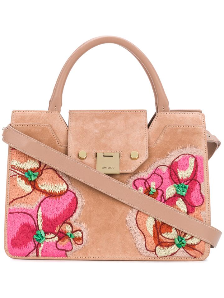 Jimmy Choo Rebel Floral Tote Bag - Pink & Purple