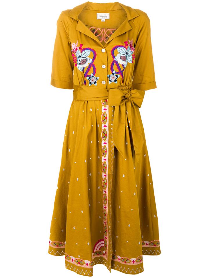 Temperley London Divine Wrap Dress - Yellow & Orange