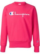 Champion Logo Embroidered Sweatshirt - Pink