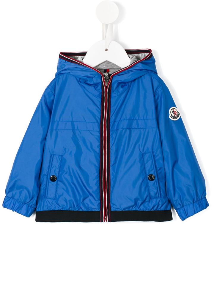 Moncler Kids - A Hooded Jacket - Kids - Cotton/polyamide - 6-9 Mth, Blue