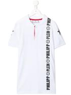 Philipp Plein Junior Statement Logo Polo Shirt - White
