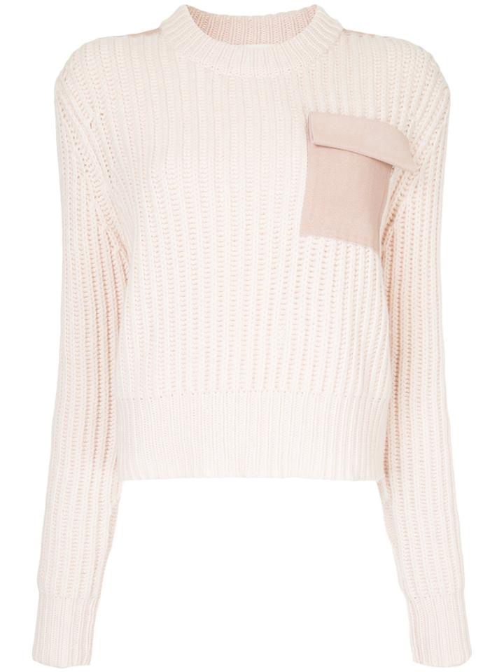 Dion Lee Patchwork Pocket Jumper - Pink & Purple