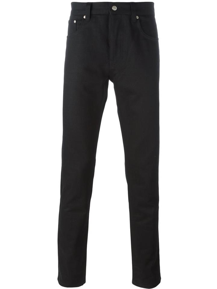 Ami Alexandre Mattiussi Straight Leg Trousers, Men's, Size: 29, Black, Cotton