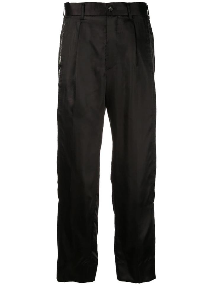 Comme Des Garçons Straight Cut-out Trousers - Black