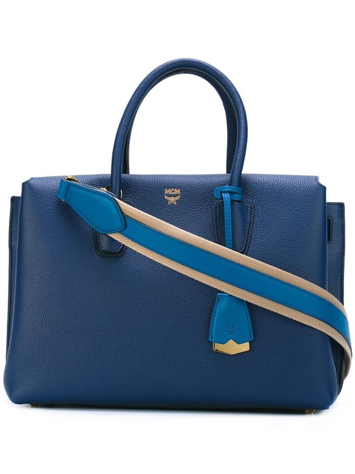 Mcm Classic Tote - Blue