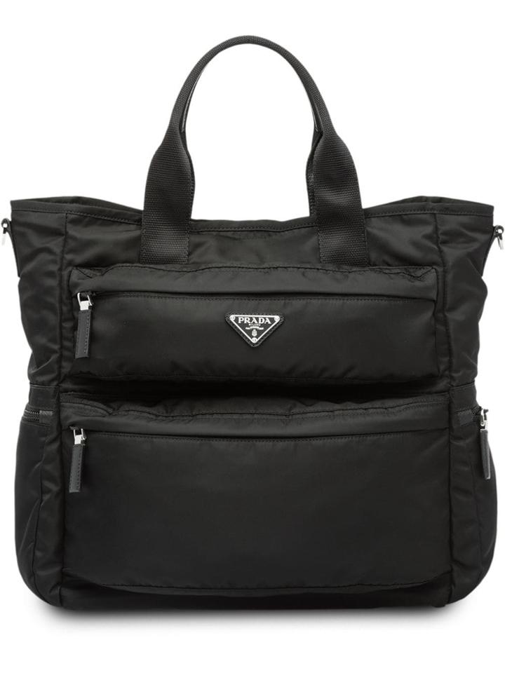 Prada Technical Fabric Tote - Black