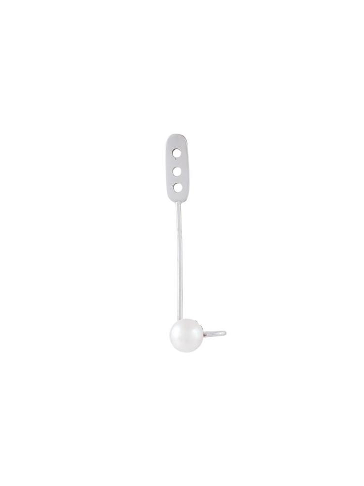 Yvonne Léon 18kt White Gold Pin Pearl Earring