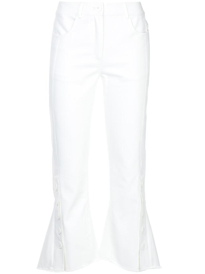 Eudon Choi Fitted Cropped Trousers - White