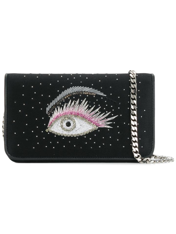 Les Petits Joueurs Embellished Eye Clutch - Black