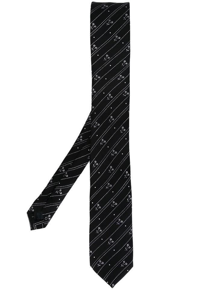 Dolce & Gabbana Stripe & Flower Print Tie