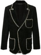 Yohji Yamamoto Vintage Contrast Trim Jacket - Black