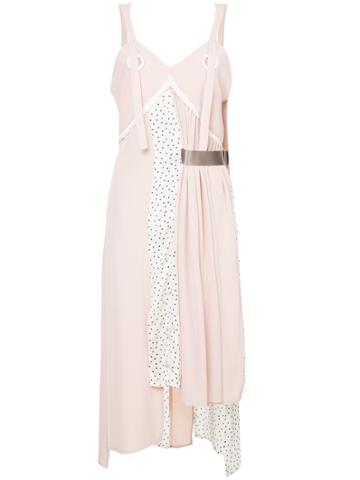Akiko Aoki Asymmetric Panelled Dress - Pink & Purple