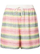 Ashish - Beaded Striped Shorts - Women - Silk/polyester - S, Women's, Silk/polyester