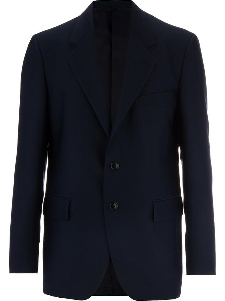 H Beauty & Youth. Classic Blazer, Men's, Size: Large, Blue, Cupro/wool/silk
