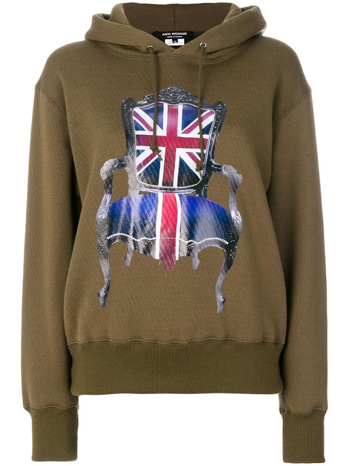 Junya Watanabe Comme Des Garçons Union Jack Print Hoody - Green