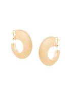 Maison Rabih Kayrouz Brushed Hoop Earrings - Metallic