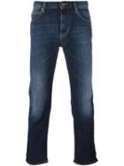 Armani Jeans Stonewash Slim Fit Jeans, Men's, Size: 36, Blue, Cotton/spandex/elastane