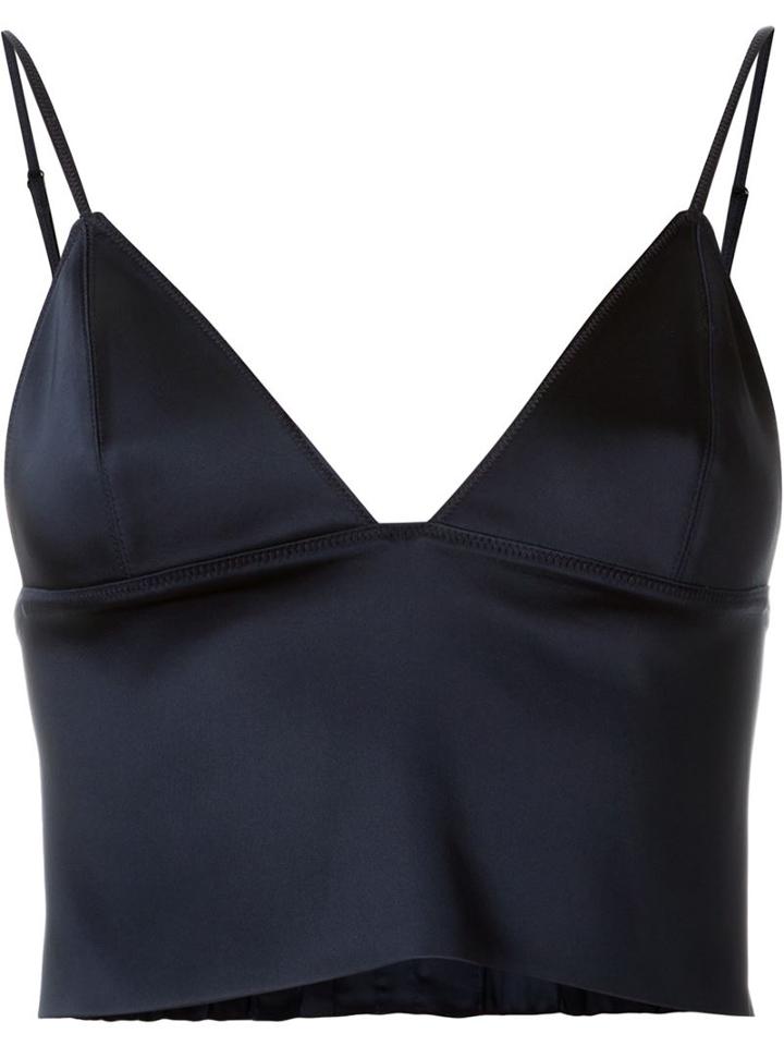 T By Alexander Wang Triangle Bralet, Women's, Size: Iv, Blue, Acetate/nylon/spandex/elastane
