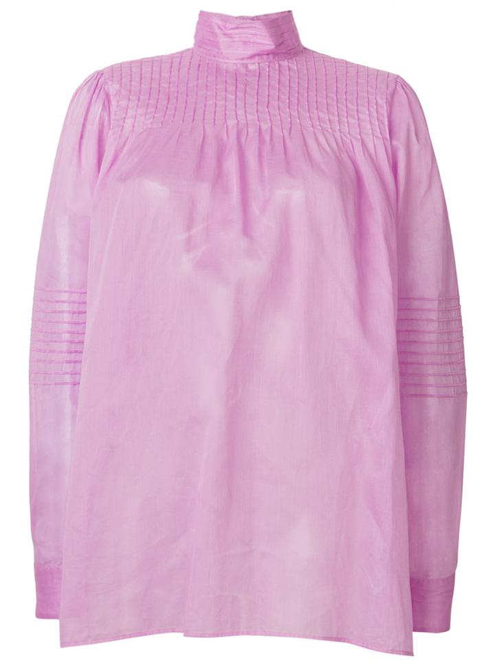 Valentino High Neck Blouse - Pink & Purple
