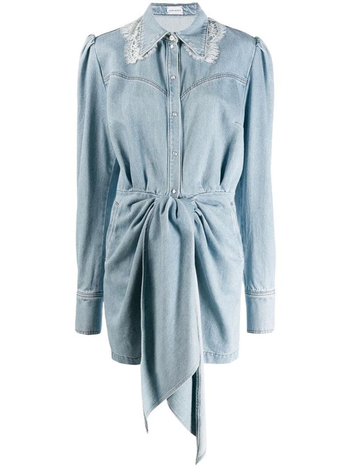 Magda Butrym Fitted Denim Dress - Blue