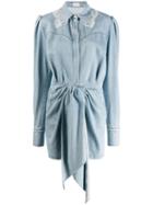 Magda Butrym Fitted Denim Dress - Blue