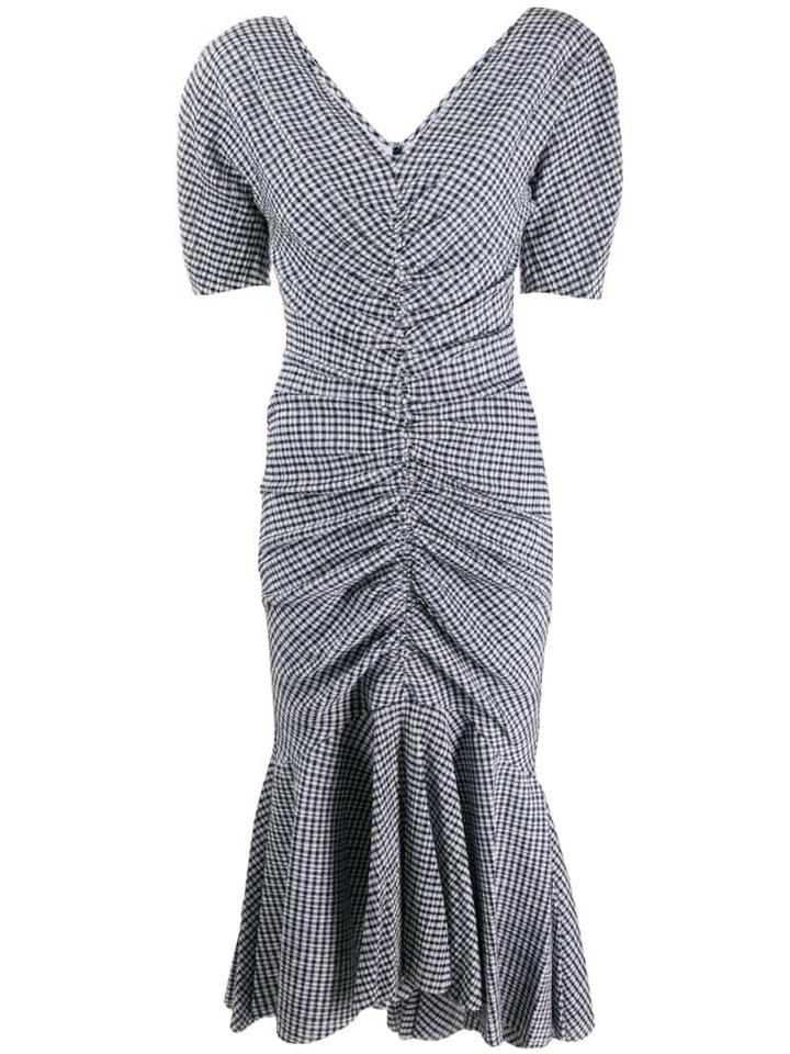 Staud Ginham Print Dress - White