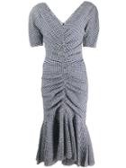 Staud Ginham Print Dress - White