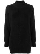 Alberta Ferretti Distressed Knit Jumper - Black