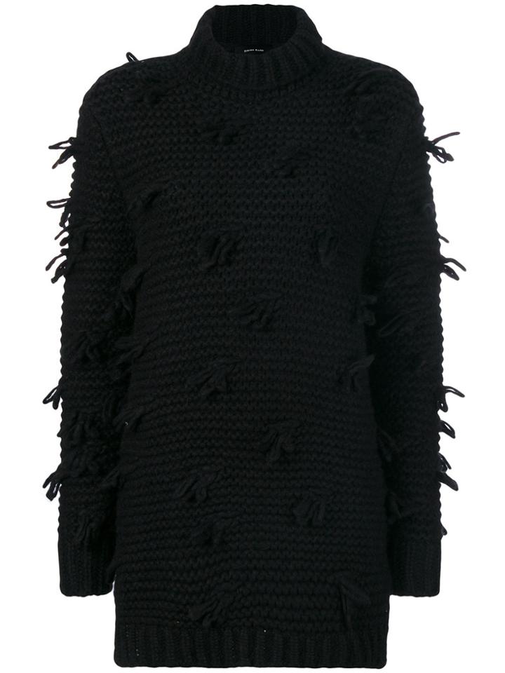 Simone Rocha Frayed Knit Jumper - Black