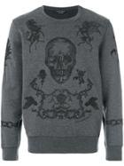 Alexander Mcqueen Coat Of Arms Sweatshirt - Grey