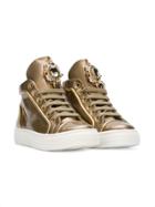 Quis Quis Teen Hi-top Sneakers - Gold