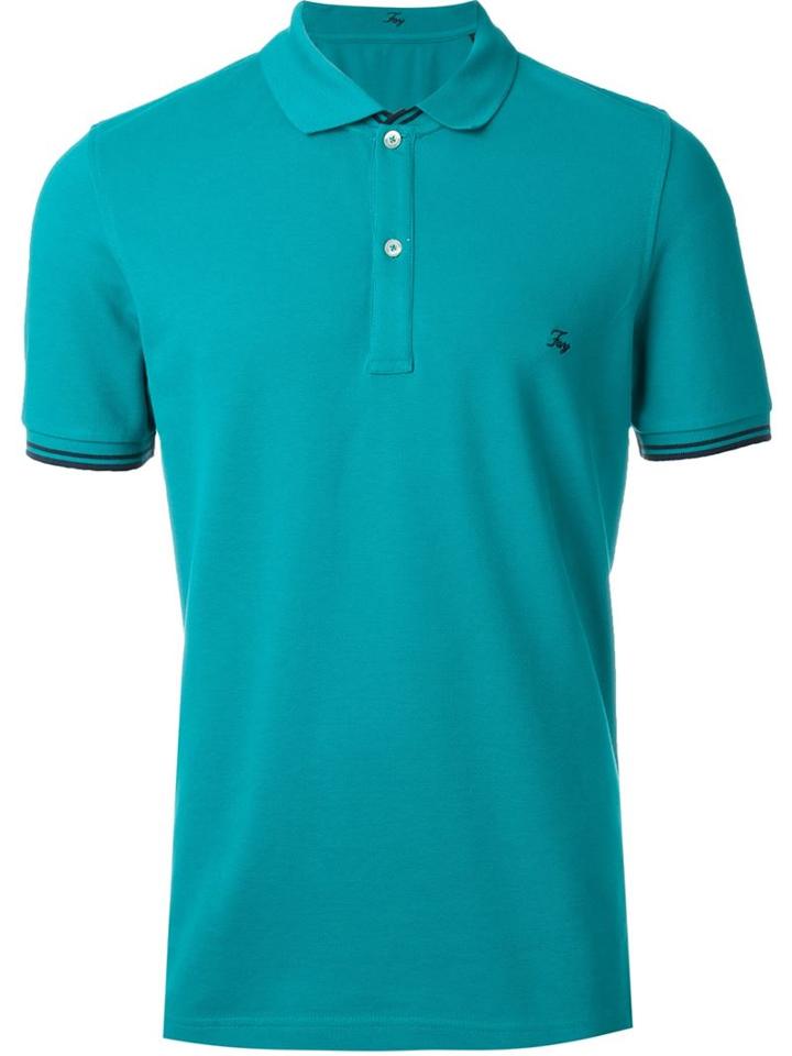 Fay Classic Polo Shirt, Men's, Size: Xxl, Blue, Cotton/spandex/elastane