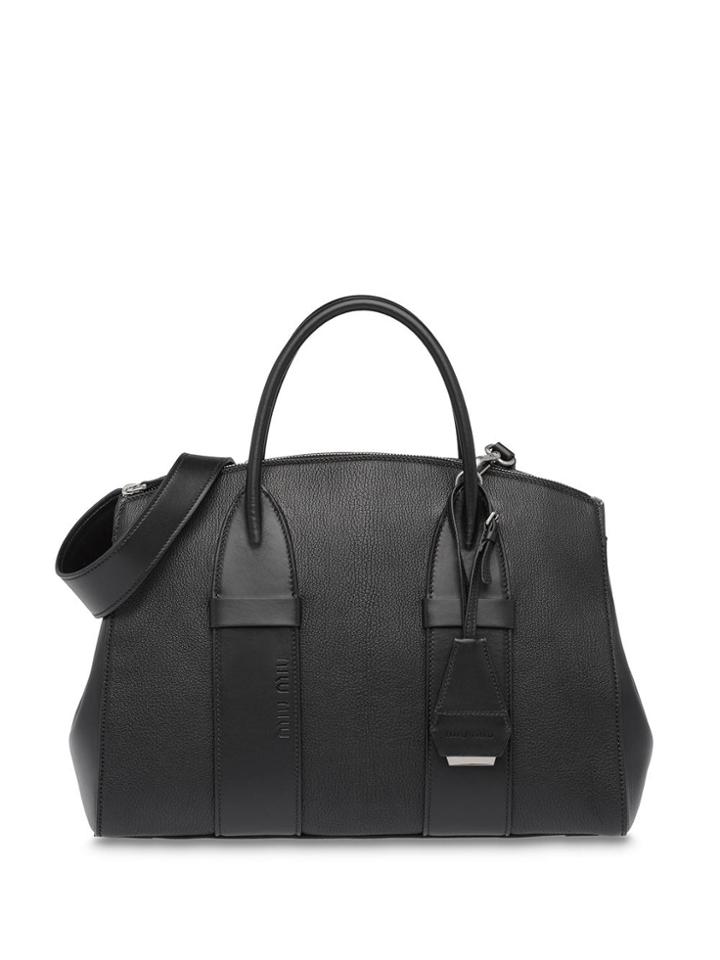 Miu Miu Madras Tote Bag - Black